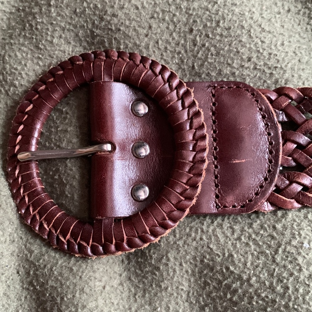 American Eagle Outfitters brown, braided leather belt. Size XS/S. - Picture 2 of 3
